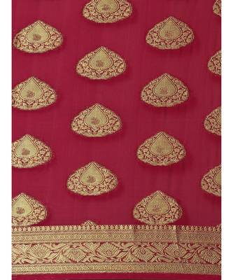 Women's Mysore Silk Crepe Saree With Unstiched Blouse 5