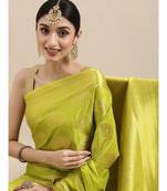 Women's Mysore Silk Crepe Saree With Unstiched Blouse