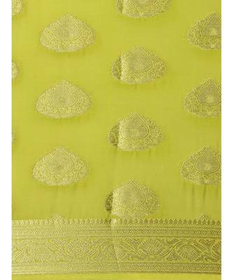 Women's Mysore Silk Crepe Saree With Unstiched Blouse 5