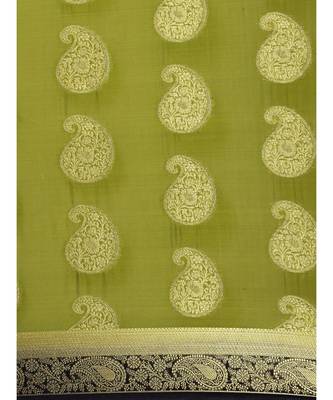 Women's Mysore Silk Crepe Saree With Unstiched Blouse 5