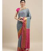 Women's Mysore Silk Crepe Saree With Unstiched Blouse