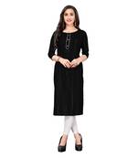 black cotton plain  kurti