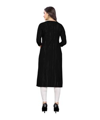 black cotton plain  kurti 2