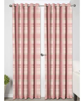 Baby Pink Polyester Digtal Printed Curtain 2
