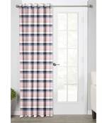 Pink & Grey Polyester Digtal Printed Curtain