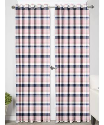 Pink & Grey Polyester Digtal Printed Curtain 2
