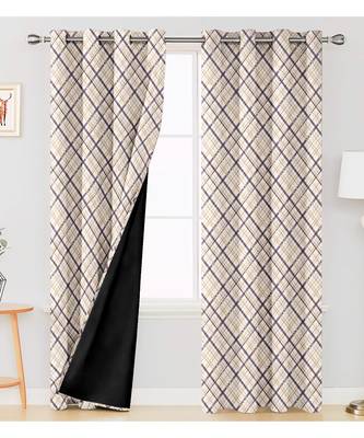 Ivory Polyester Digtal Printed Curtain 4