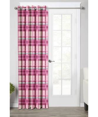 Dark Pink Polyester Digtal Printed Curtain 1