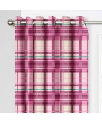 Dark Pink Polyester Digtal Printed Curtain 3