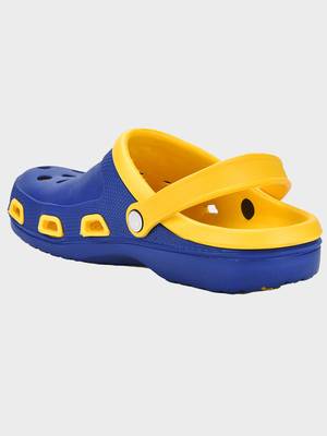 Men's Blue & Yellow Regular Wear clogs has regular styling 2