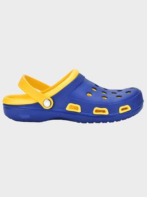Men's Blue & Yellow Regular Wear clogs has regular styling 3