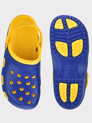 Men's Blue & Yellow Regular Wear clogs has regular styling 4