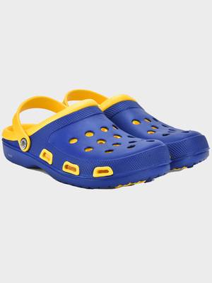 Men's Blue & Yellow Regular Wear clogs has regular styling 5