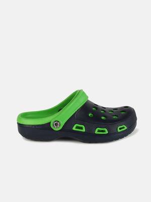 Men's Navy & Green Regular Wear clogs has regular styling 3