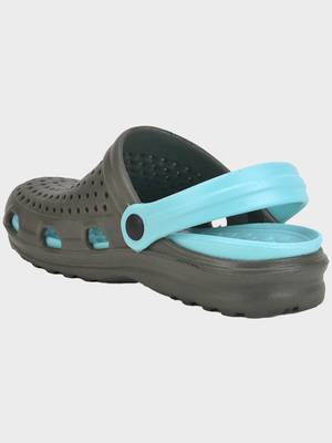 Men's Grey & Green Regular Wear clogs has regular styling 2