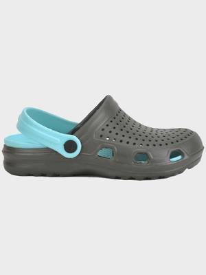 Men's Grey & Green Regular Wear clogs has regular styling 3