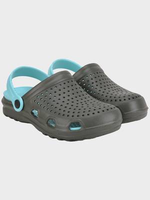 Men's Grey & Green Regular Wear clogs has regular styling 5