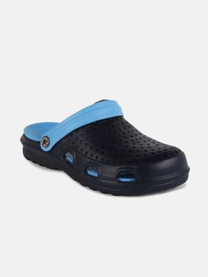 Men's Navy & Blue Regular Wear clogs has regular styling 1