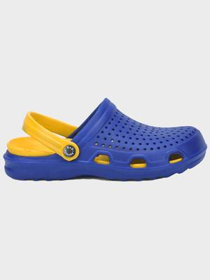 Men's Blue & Yellow Regular Wear clogs has regular styling 3
