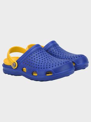 Men's Blue & Yellow Regular Wear clogs has regular styling 5