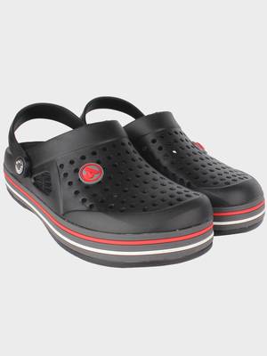 Men's Black & Grey Regular Wear clogs has regular styling 5