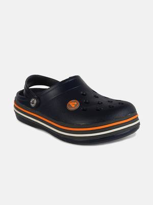 Men's Navy & Grey Regular Wear clogs has regular styling 1
