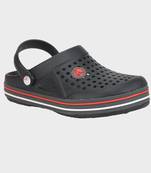 Men's Black & Grey Regular Wear clogs has regular styling