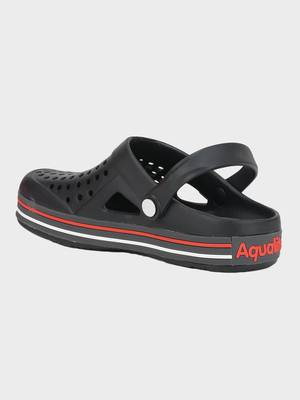 Men's Black & Grey Regular Wear clogs has regular styling 2