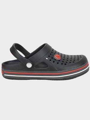 Men's Black & Grey Regular Wear clogs has regular styling 3