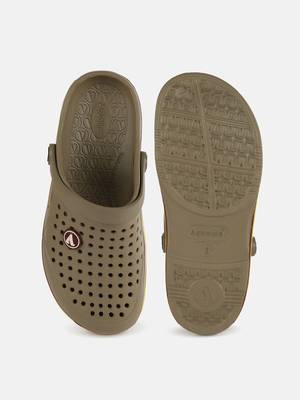 Men's Khaki & Brown Regular Wear clogs has regular styling 4