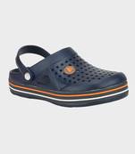 Men's Navy & Grey Regular Wear clogs has regular styling