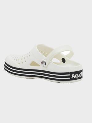 Men's White & Black Regular Wear clogs has regular styling 2