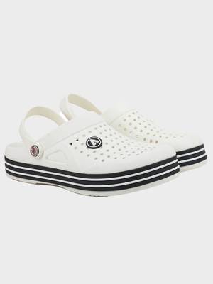 Men's White & Black Regular Wear clogs has regular styling 5