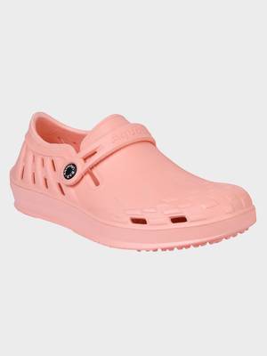 Women's Peach Regular Wear clogs has regular styling 1