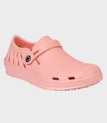 Women's Peach Regular Wear clogs has regular styling