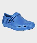 Women's Blue Regular Wear clogs has regular styling