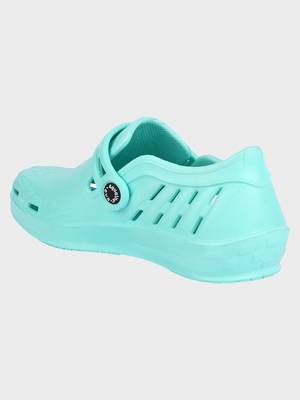 Women's Sea Green Regular Wear clogs has regular styling 2