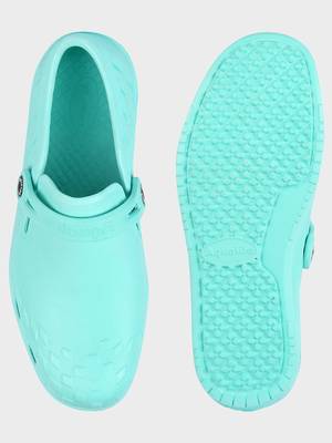 Women's Sea Green Regular Wear clogs has regular styling 4