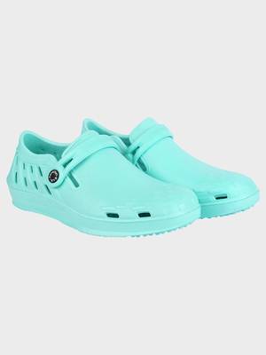 Women's Sea Green Regular Wear clogs has regular styling 5