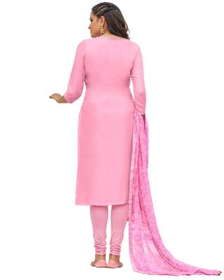 Pink embroidered chanderi salwar 2