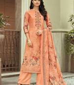 Peach digital print cotton salwar