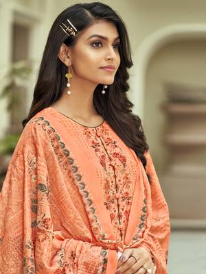 Peach digital print cotton salwar 2