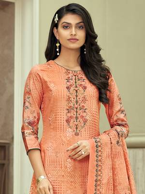 Peach digital print cotton salwar 3