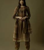 Yellow digital print silk blend salwar