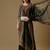 Green digital print silk blend salwar