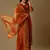 Orange digital print silk blend salwar