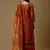 Orange digital print silk blend salwar