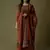 Red digital print silk blend salwar