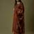 Red digital print silk blend salwar