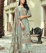 Turquoise digital print cotton salwar